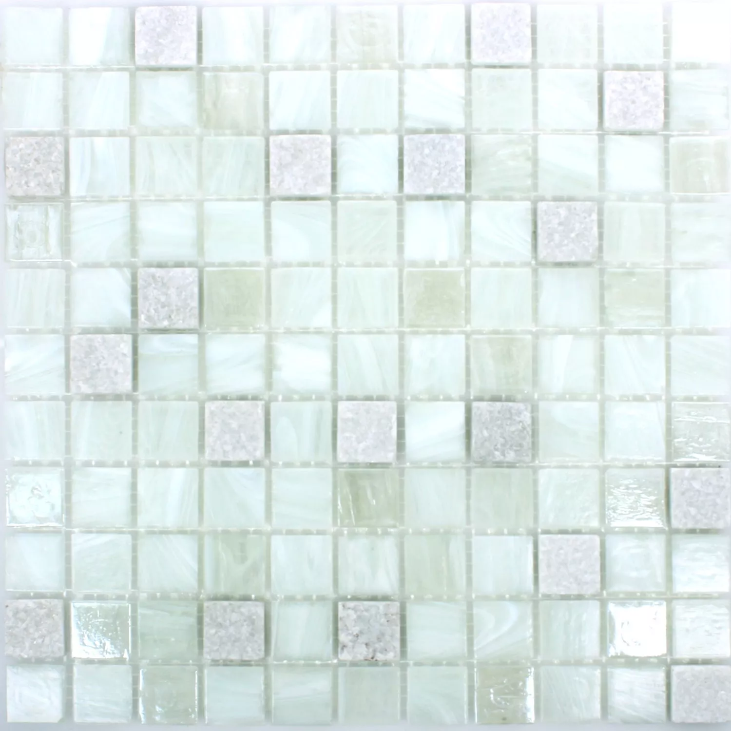 Mozaik Staklo Prirodni Kamen Daily Rush Bijela Cream