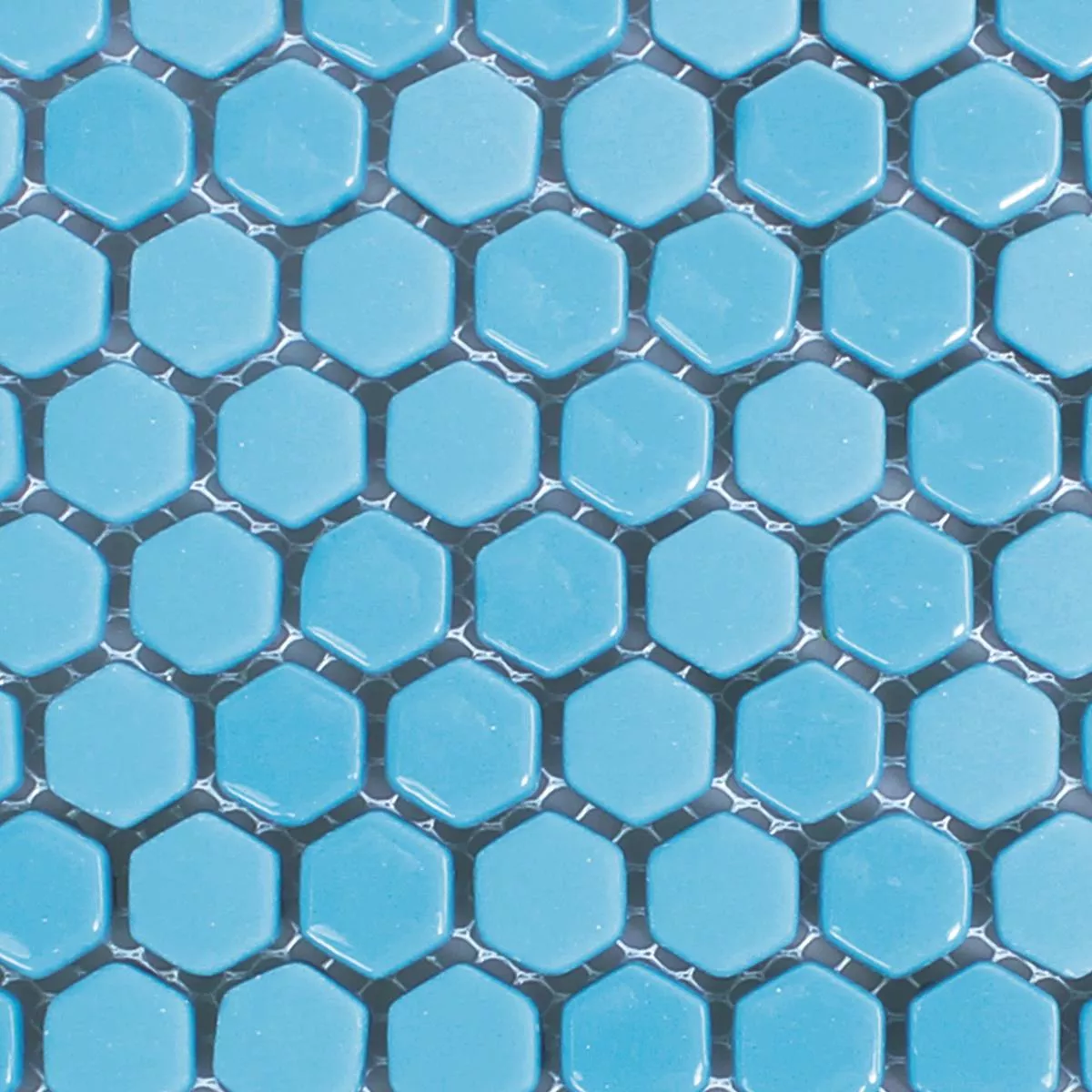 Uzorak Stakleni Mozaik Pločice Brockway Šesterokut Eco Plava