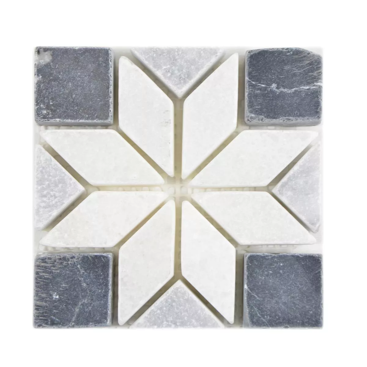 Prirodni Kamen Element Mozaika Carolina Crna Bijela Siva 10x10cm