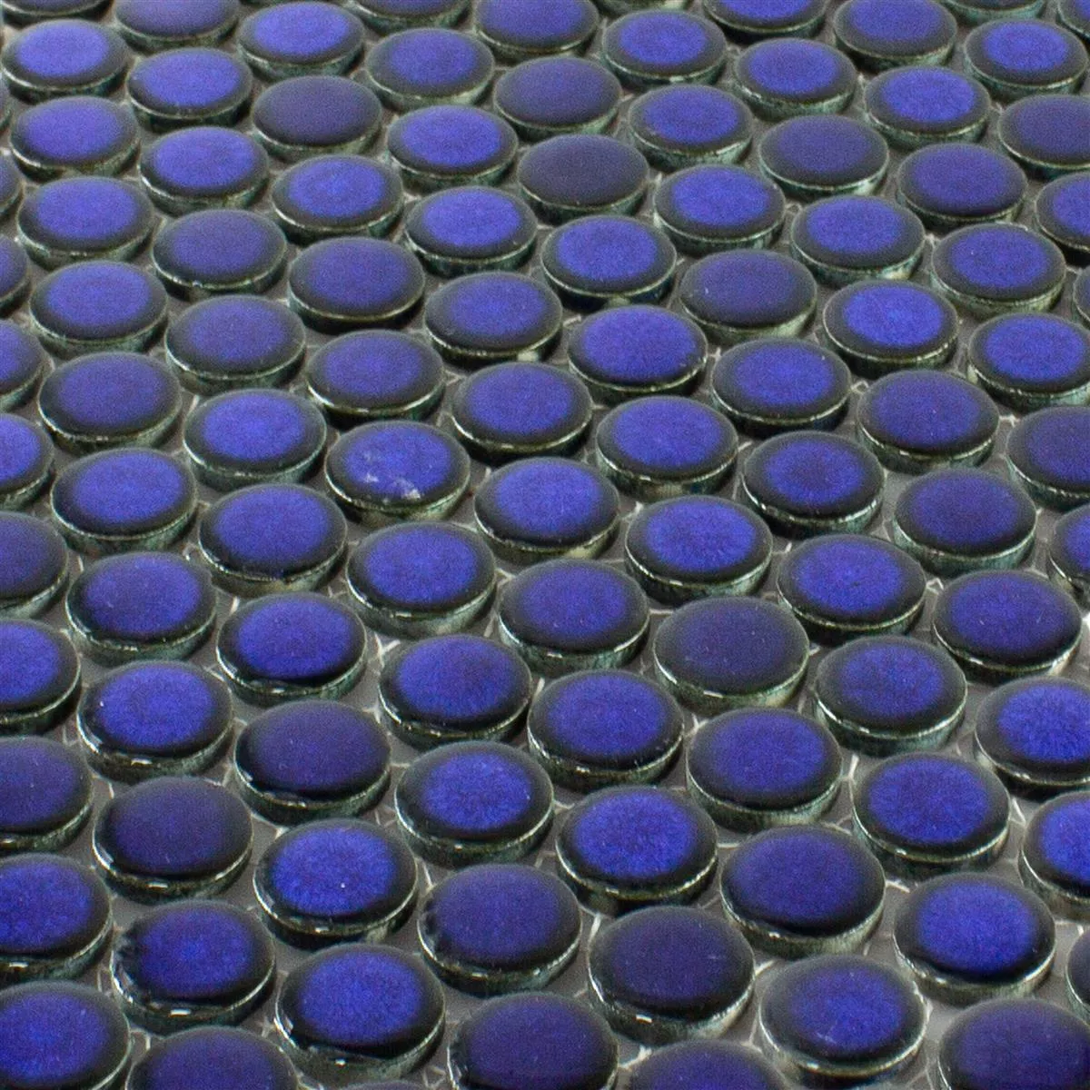 Keramički Mozaik Pločice Joplin Okrugli Zaobljen Plava