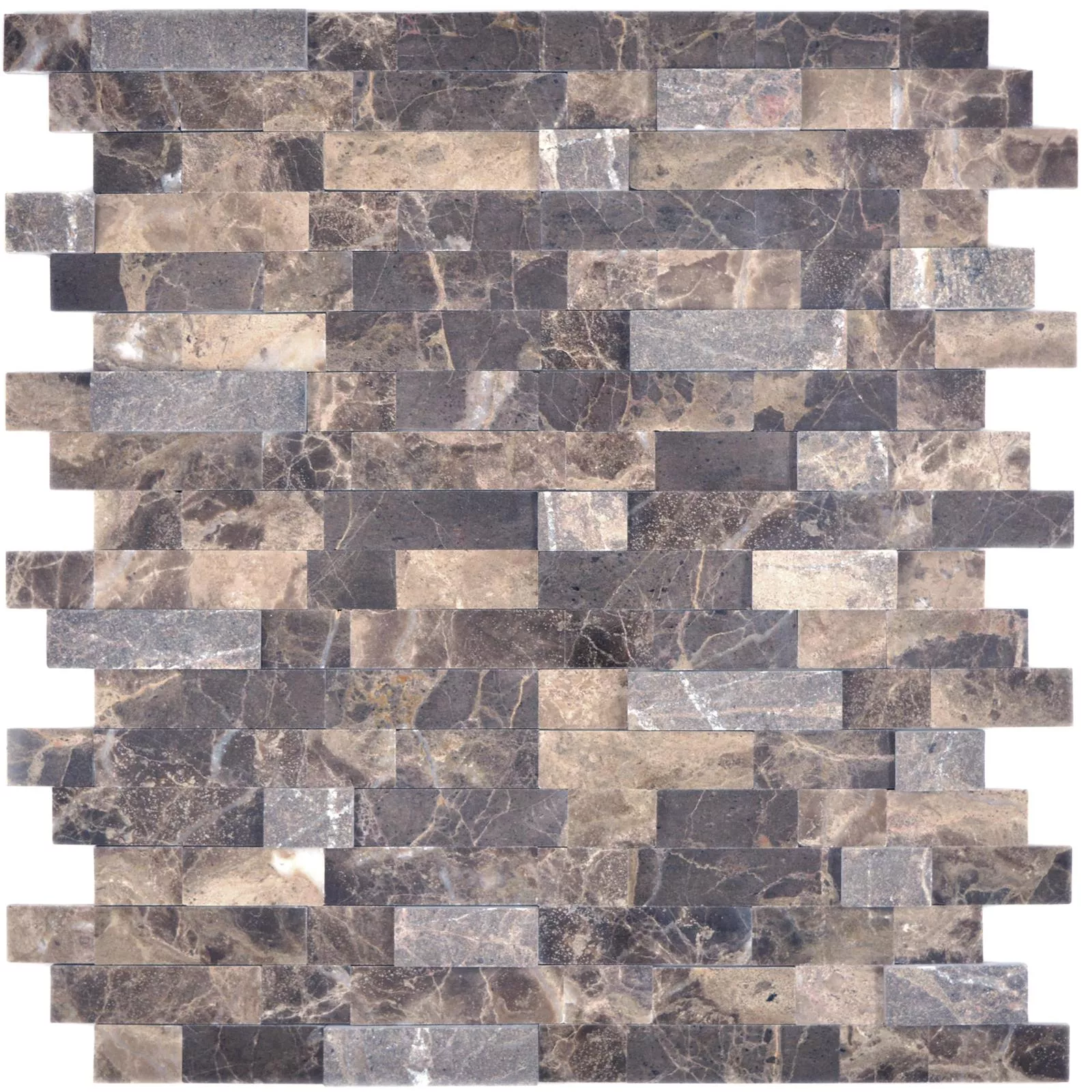 Prirodni Kamen Mramor Mozaik Pločice Johannesburg Smeđa