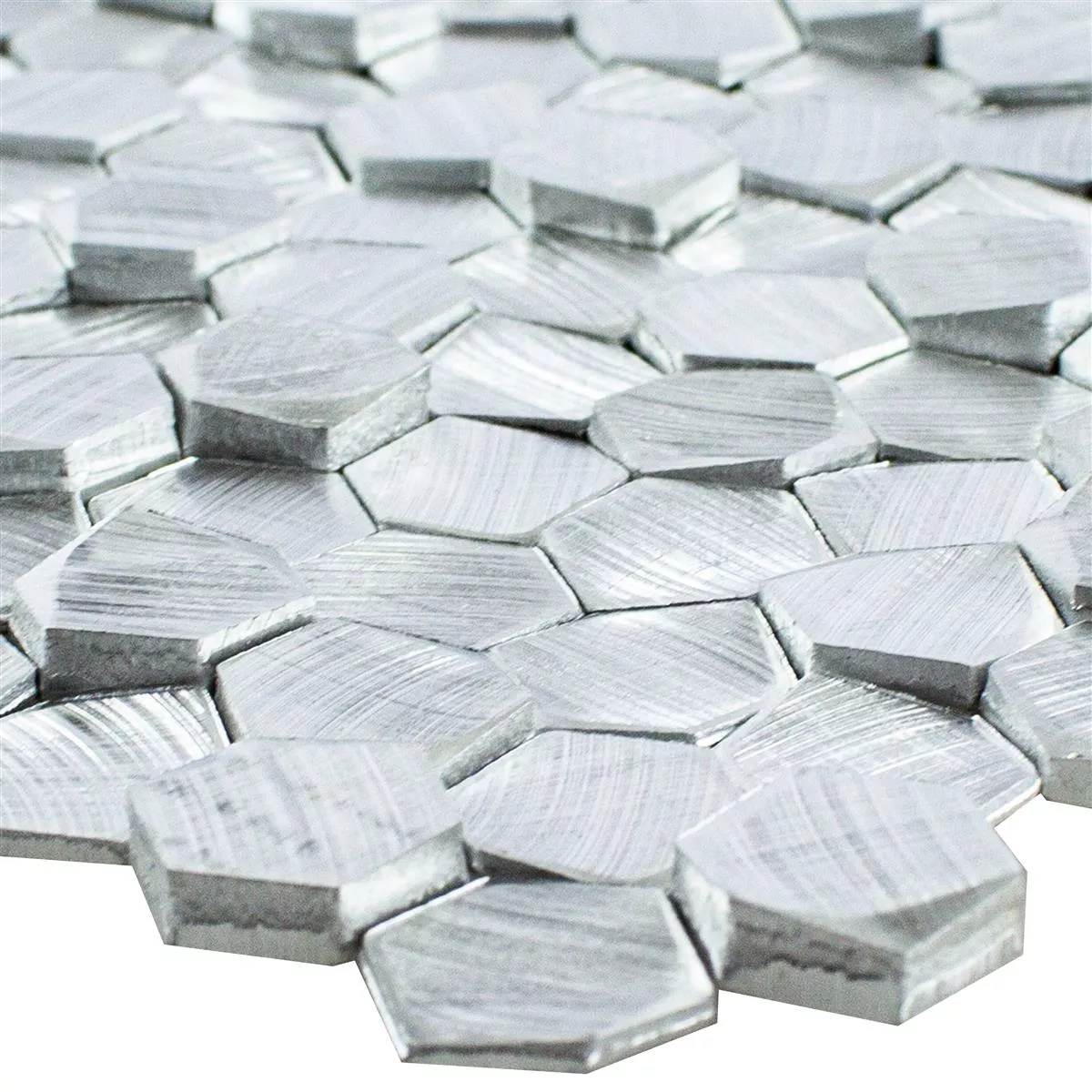 Aluminij Metal Mozaik Pločice McAllen Srebrna