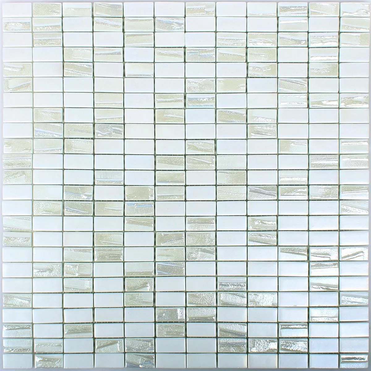 Stakleni Mozaik Pločice Presley Bijela Metallic Štapići