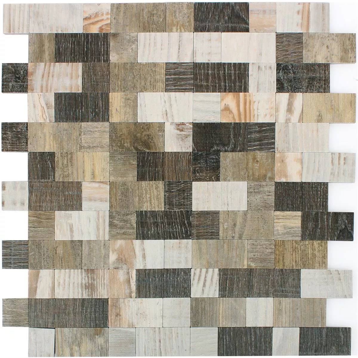 Uzorak Mozaik Pločice Samoljepljiv Imitacija Drva Arkansas Smeđa Bež