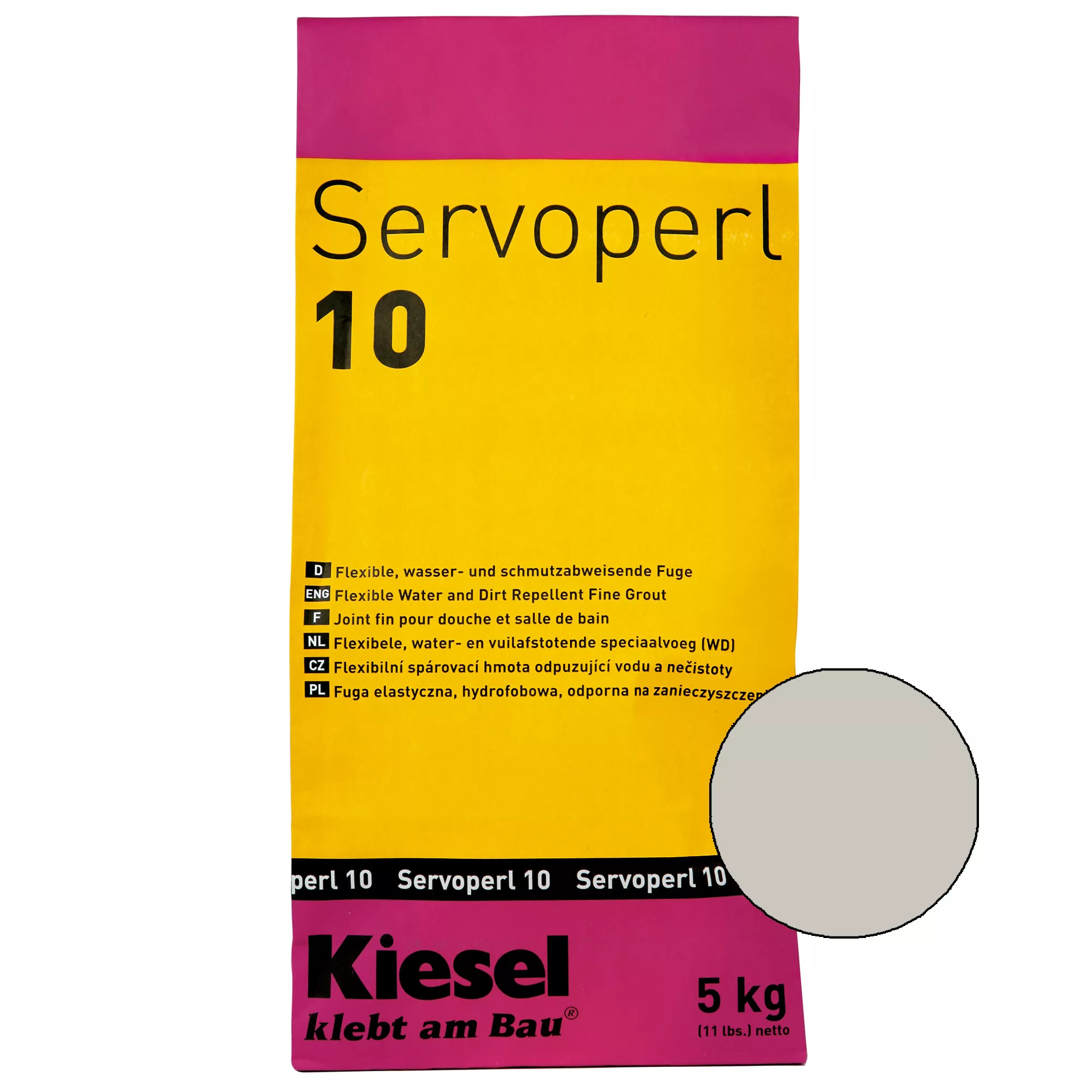 Kiesel Servoperl 10 - Fleksibilni Cementni Spoj (5 Kg Srebrno Sive Boje)