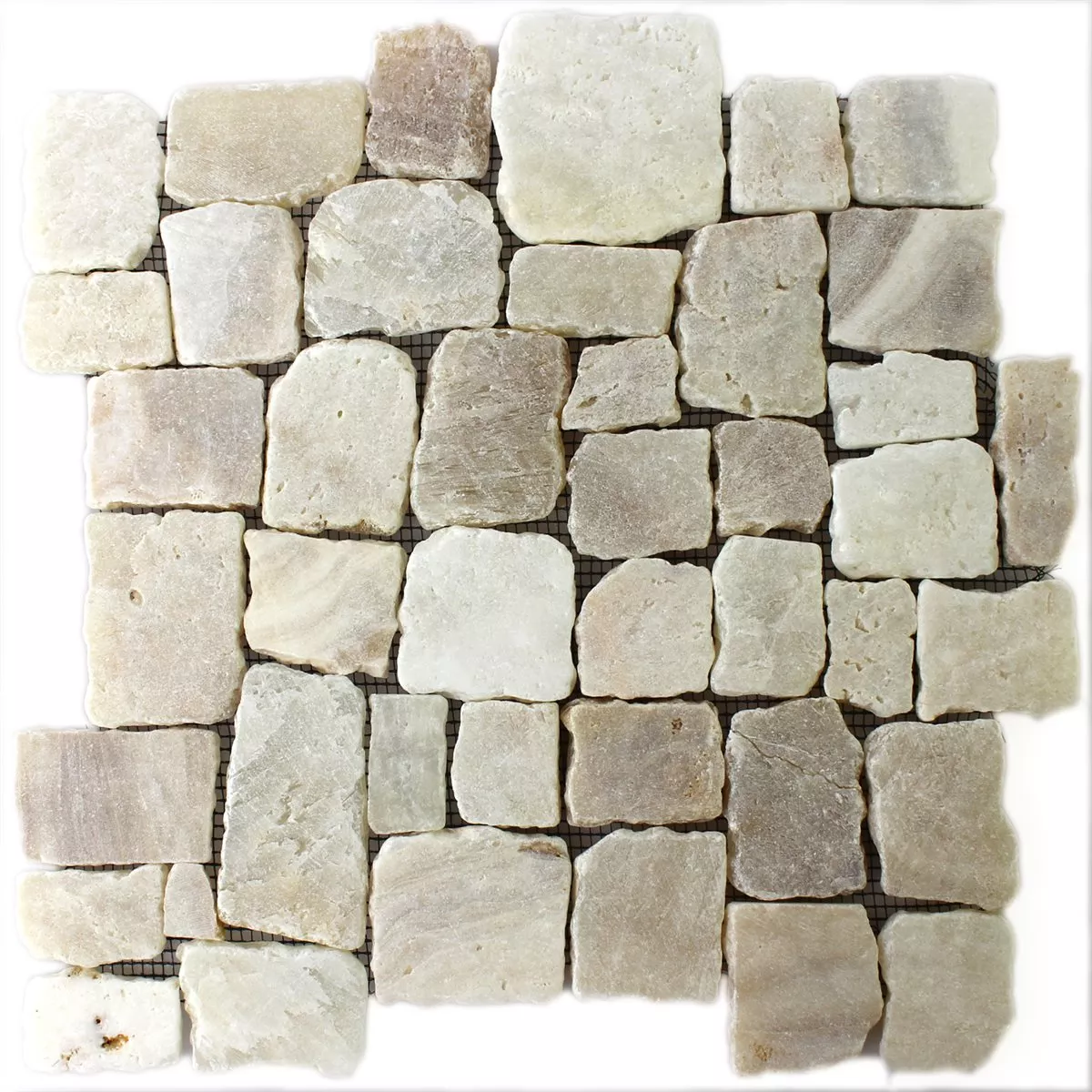 Mozaik Pločice Prirodni Kamen Cream Poliran