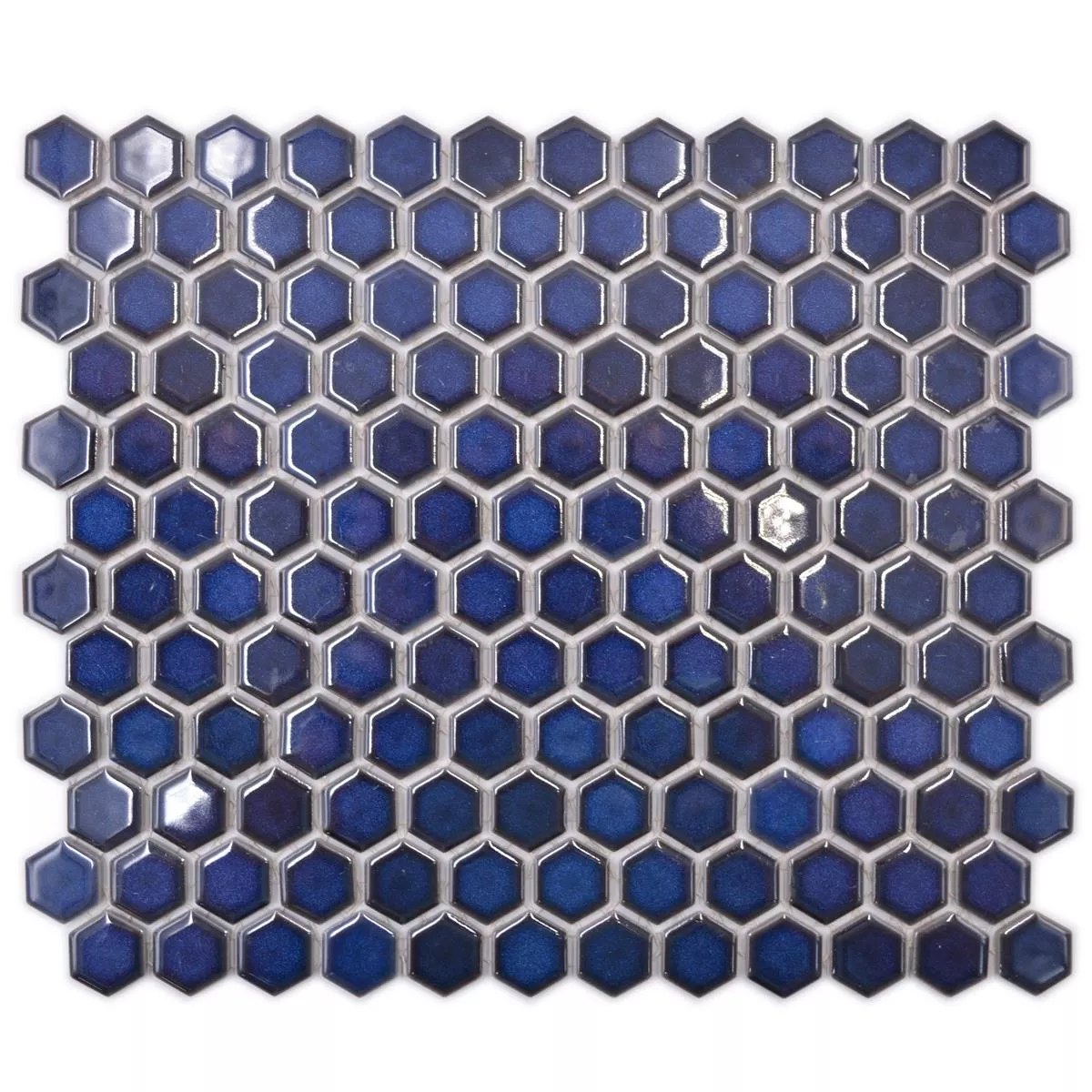 Uzorak iz Keramički Mozaik Salomon Šesterokut Kobalt Plava H23