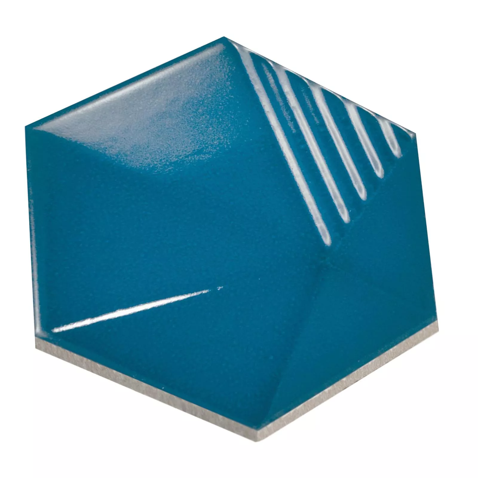 Uzorak Zidne Pločice Rockford 3D Šesterokut 12,4x10,7cm Plava