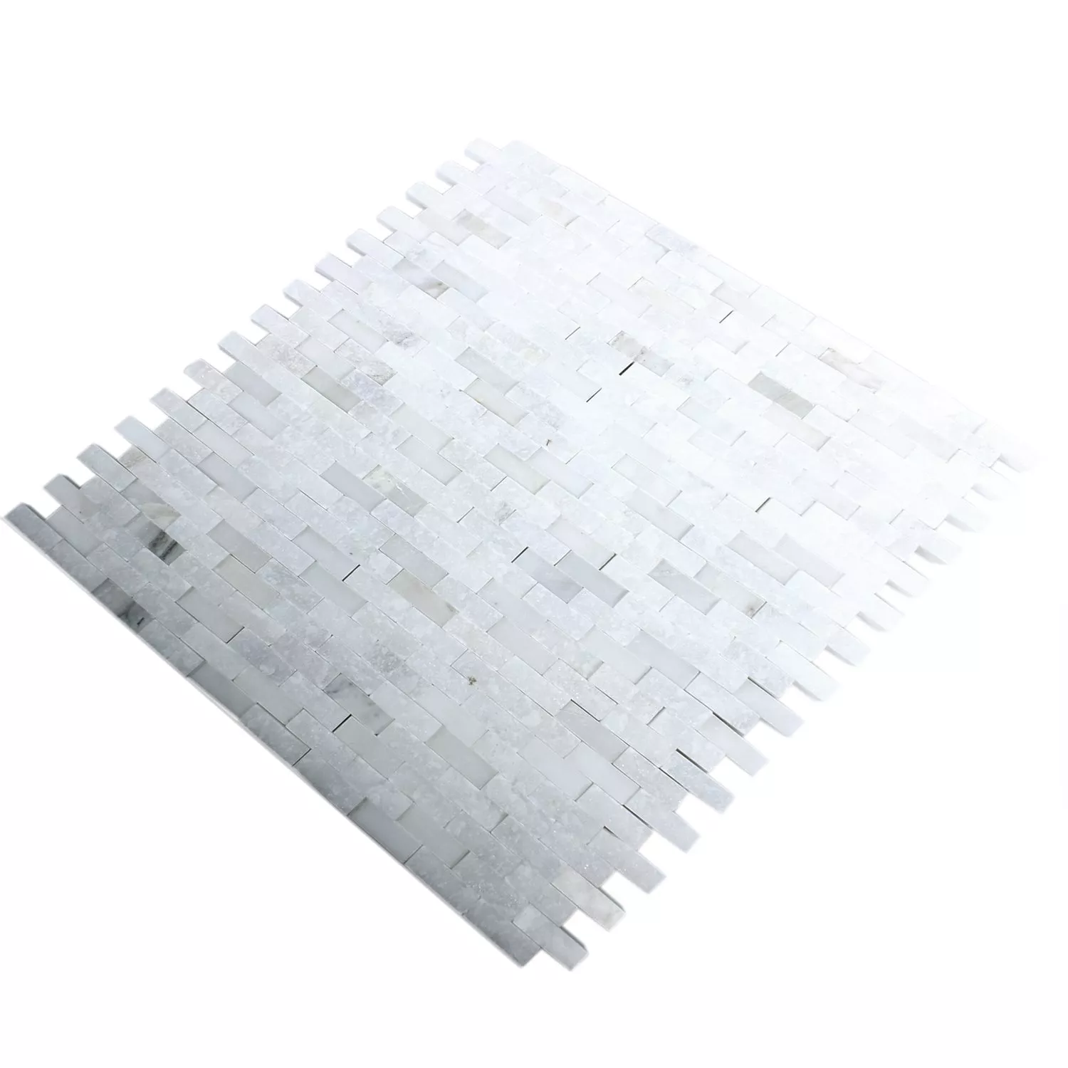Uzorak Mozaik Pločice Mramor Sirocco Bijela 3D