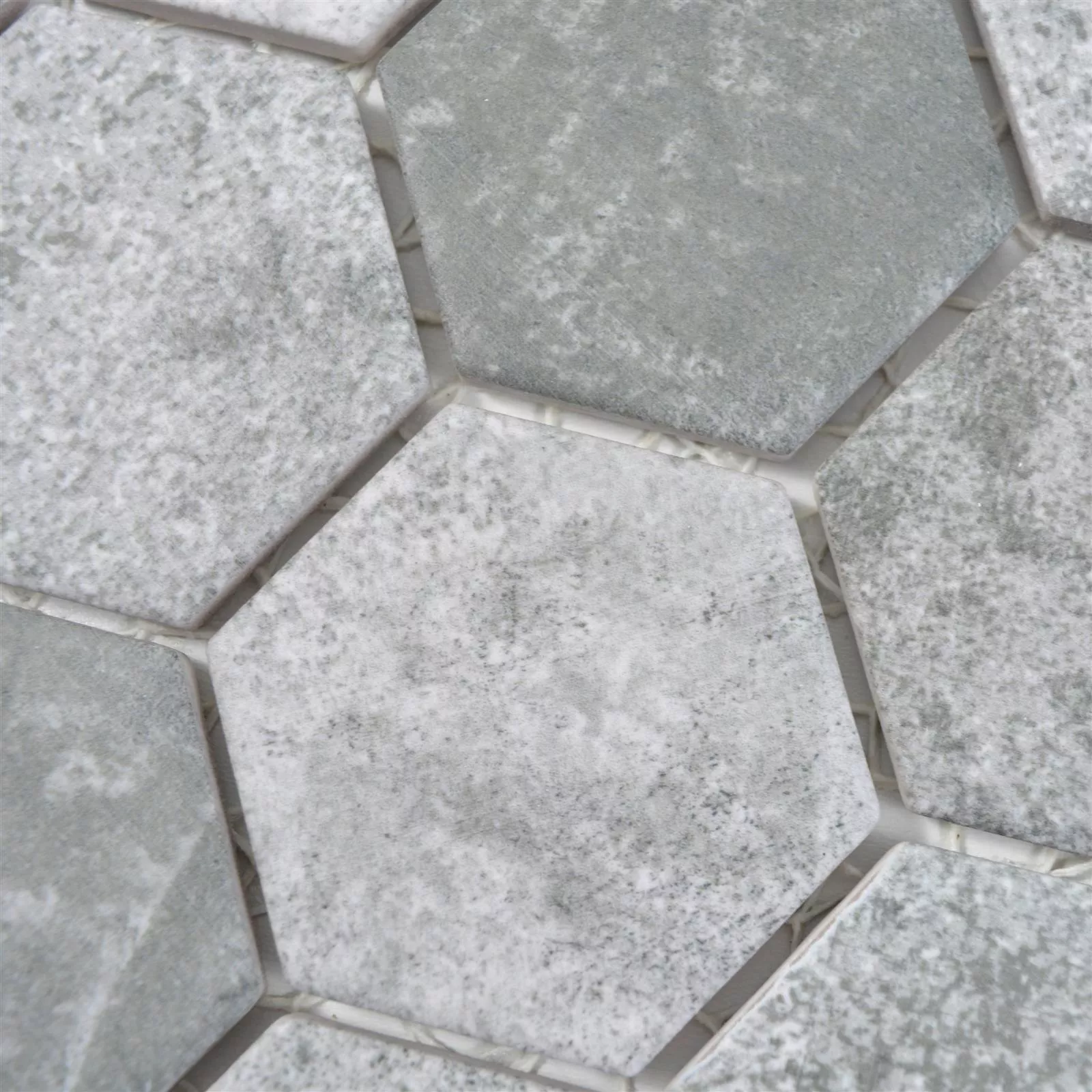 Keramički Mozaik Comtessa Šesterokut Imitacija Cementa Tamnosiva