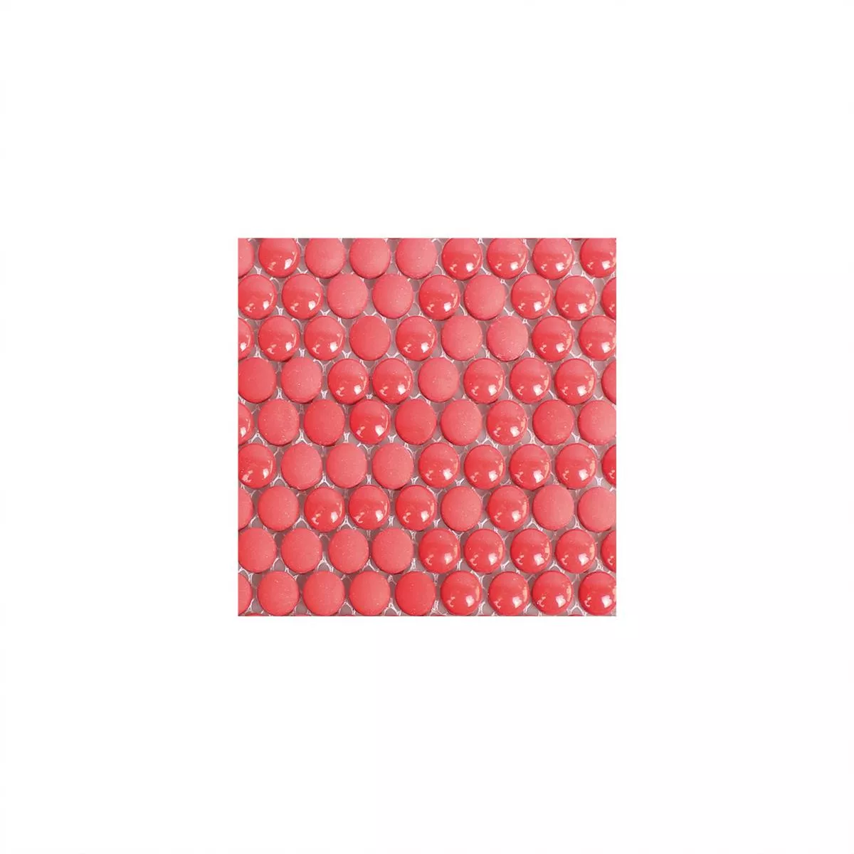 Uzorak Stakleni Mozaik Pločice Bonbon Zaobljen Eco Crvena