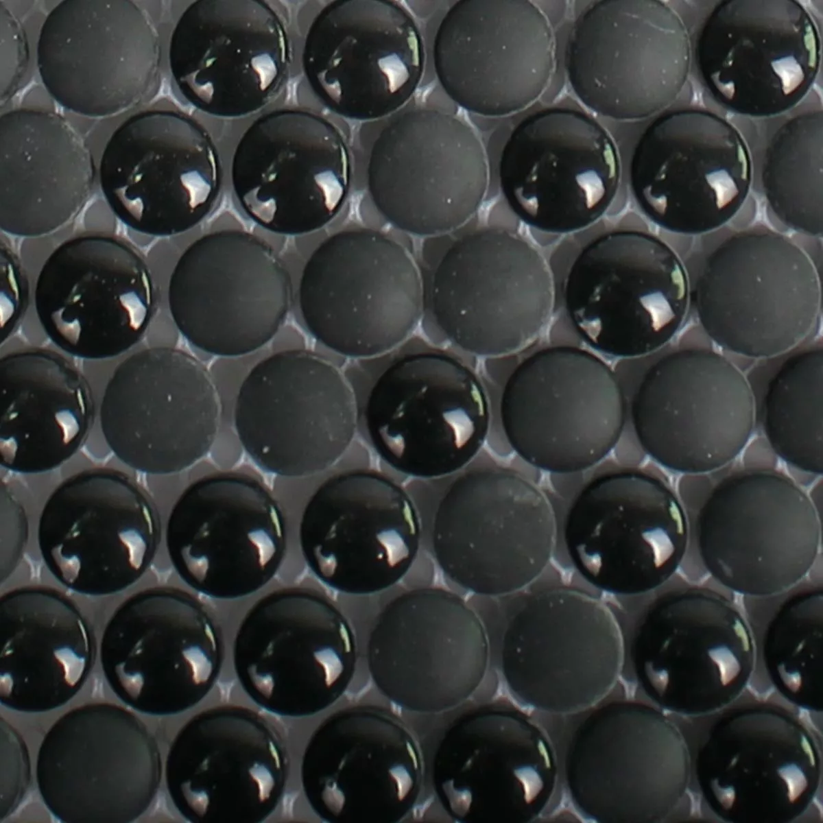 Uzorak Stakleni Mozaik Pločice Bonbon Zaobljen Eco Crna