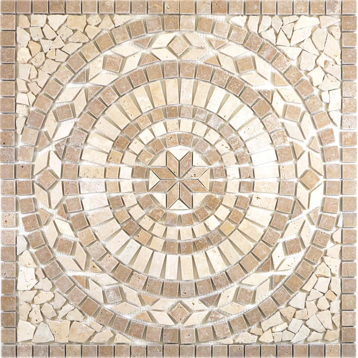 Prirodni Kamen Element Mozaika Salvo Bež Smeđa 61x61cm