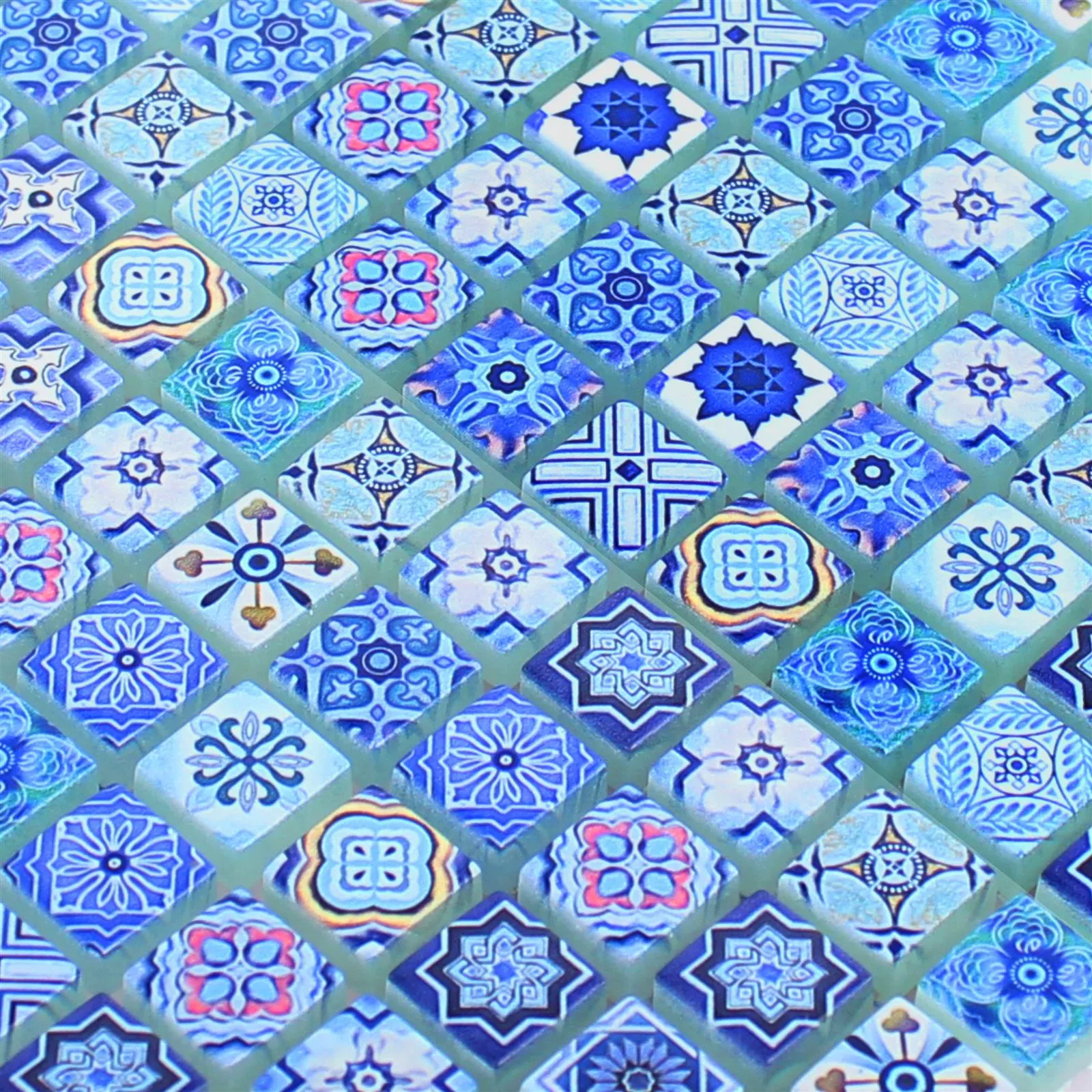Stakleni Mozaik Pločice Marrakech Plava
