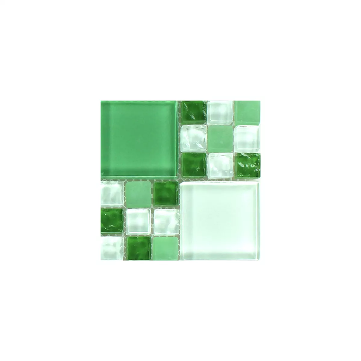 Uzorak Mozaik Pločice Staklo Kristal Zelena Mix