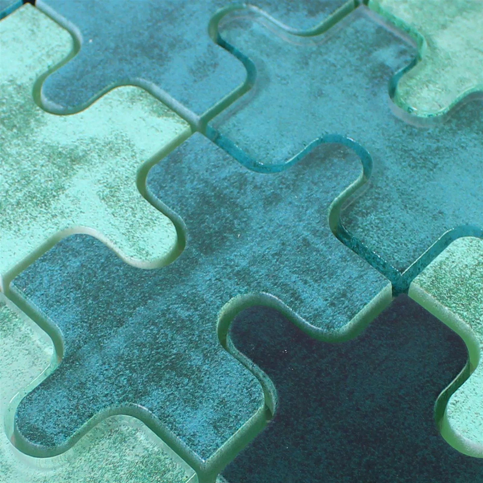 Stakleni Mozaik Pločice Puzzle Zelena