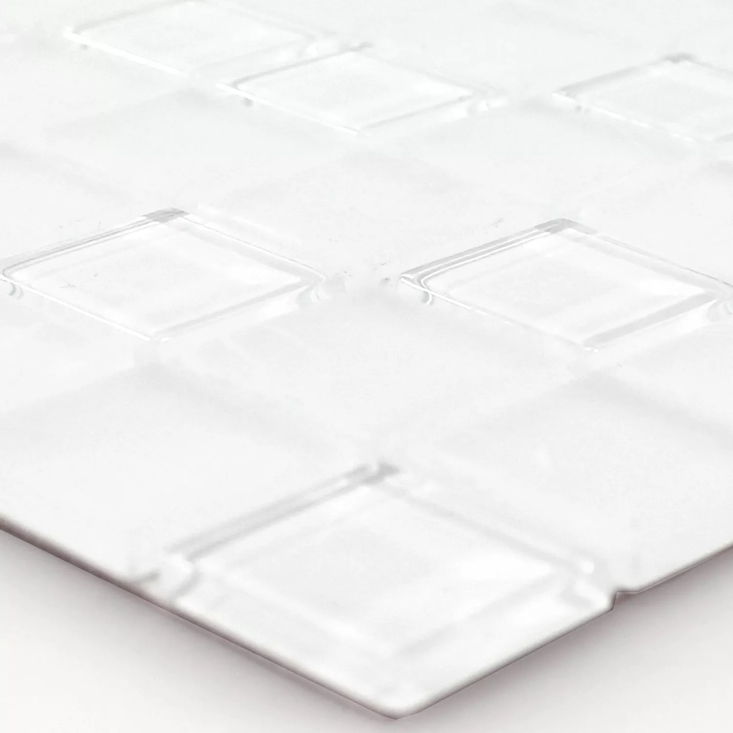 Samoljepljiv Stakleni Mozaik Bijela