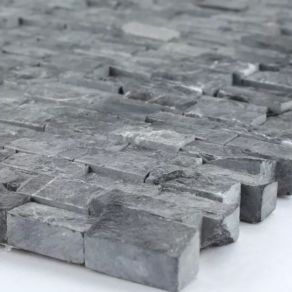 Mozaik Pločice Mramor Zidne Obloge Brickstones Crna