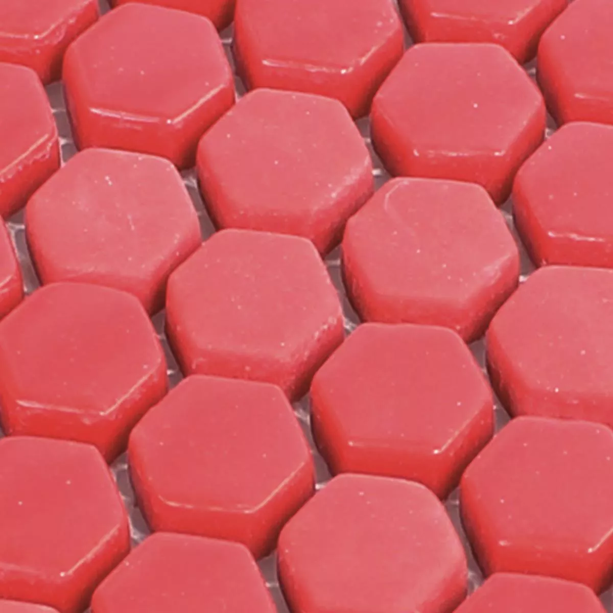 Uzorak Stakleni Mozaik Pločice Brockway Šesterokut Eco Crvena