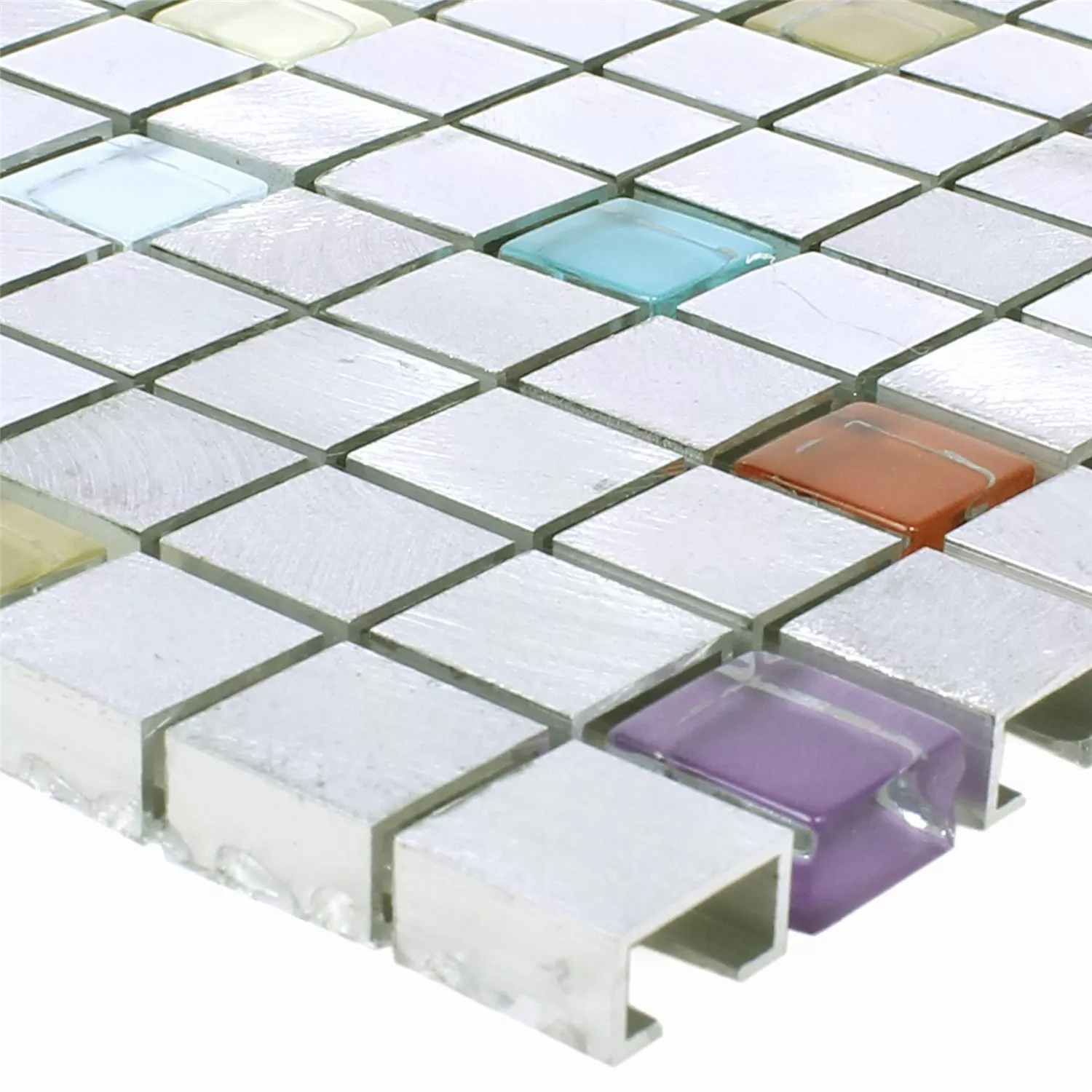 Uzorak Mozaik Pločice Lissabon Aluminij Staklo Mix Šarena