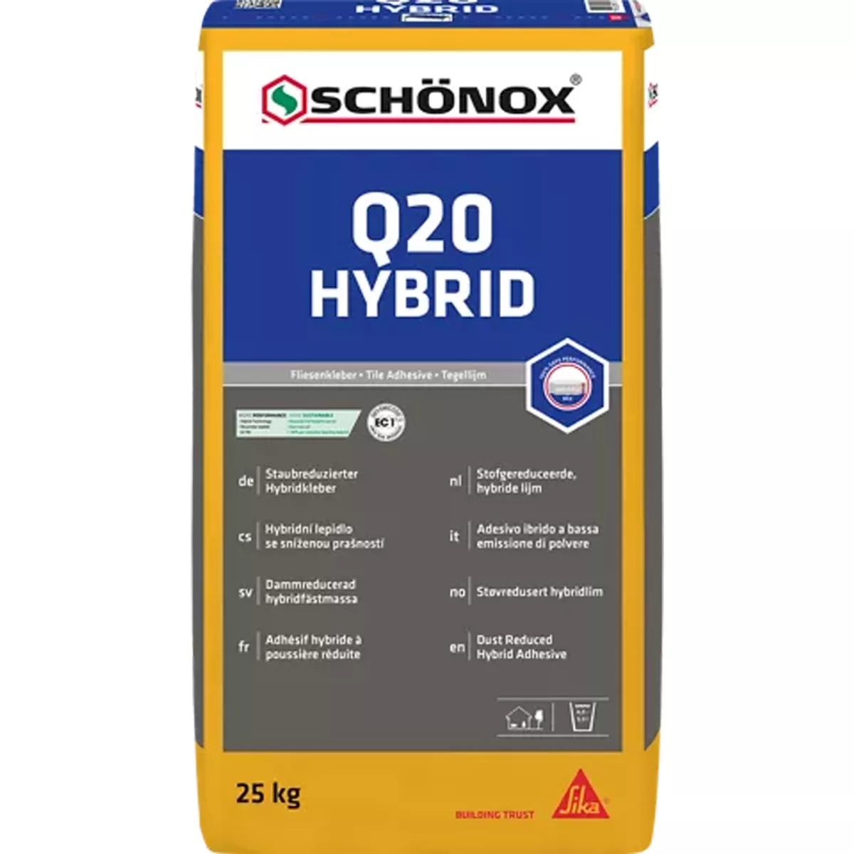 Ljepilo za pločice Schönox Q20 Hyprid 25 kg