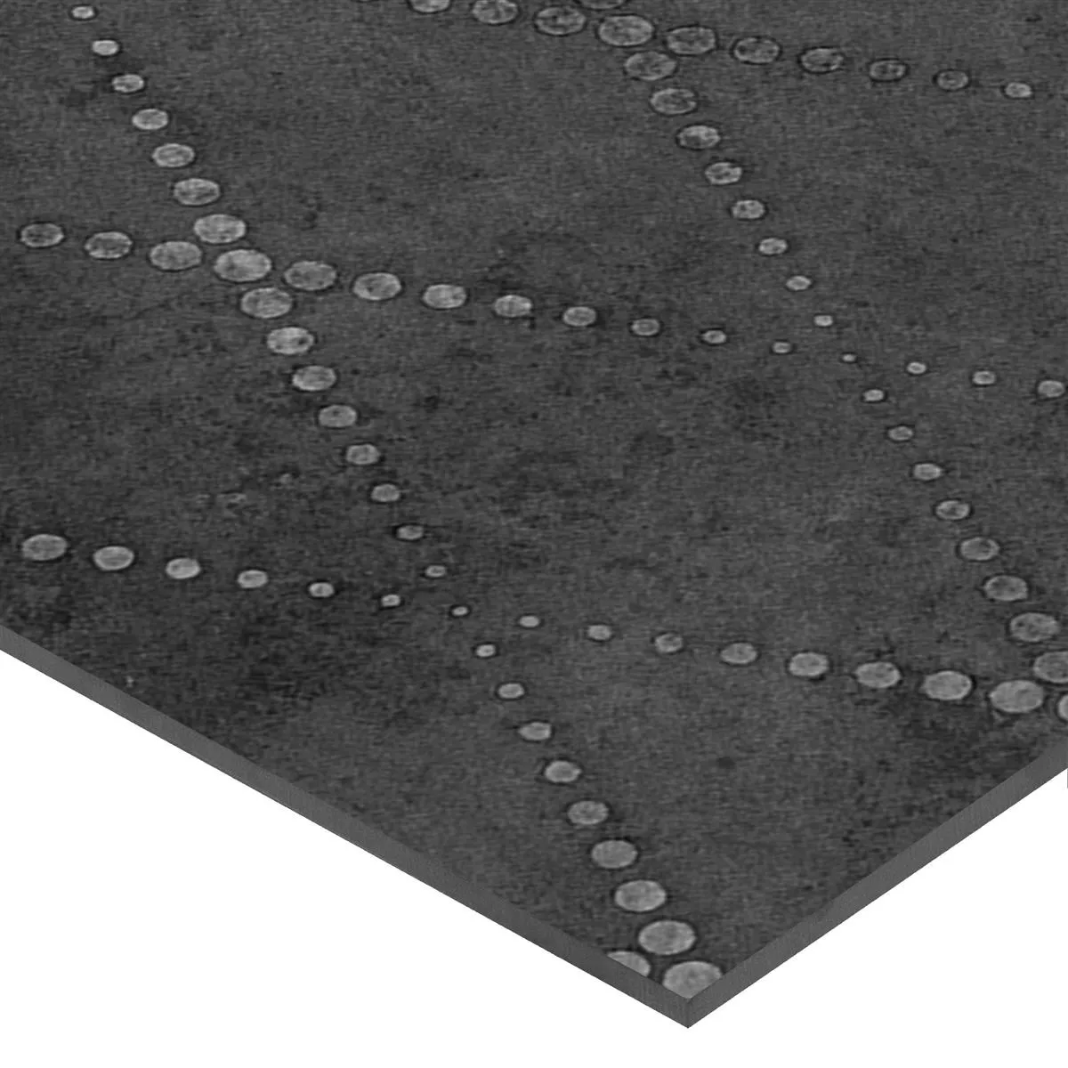 Podne Pločice Chicago Imitacija Metala Antracit R9 - 18,5x18,5cm Pattern 2