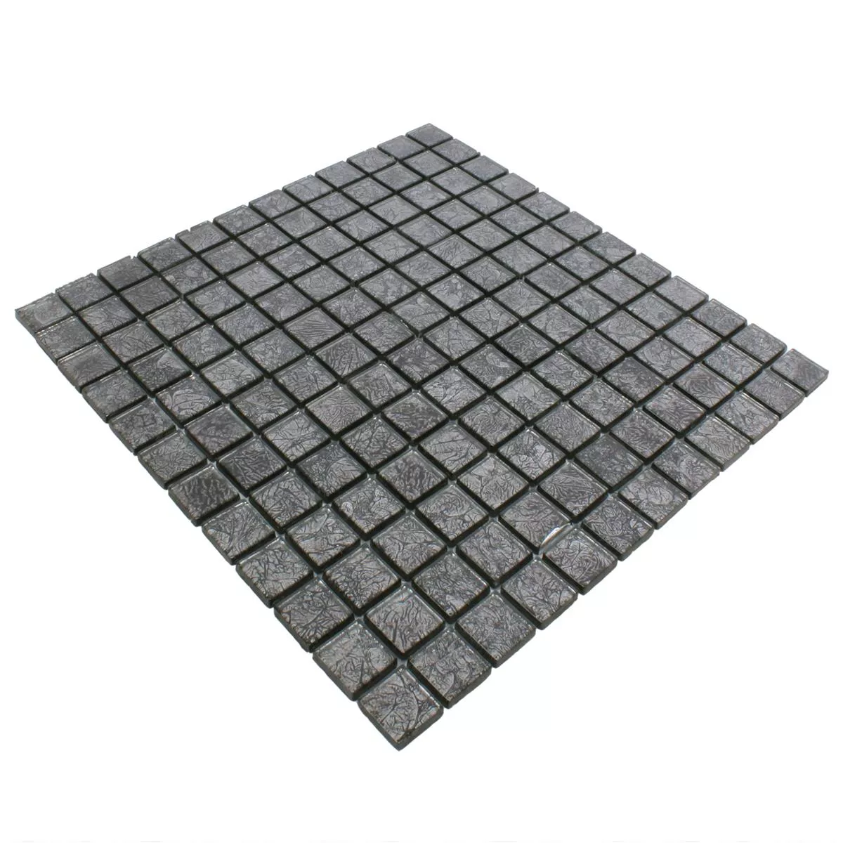 Mozaik Pločice Staklo Kandila Crna 23x23x4mm