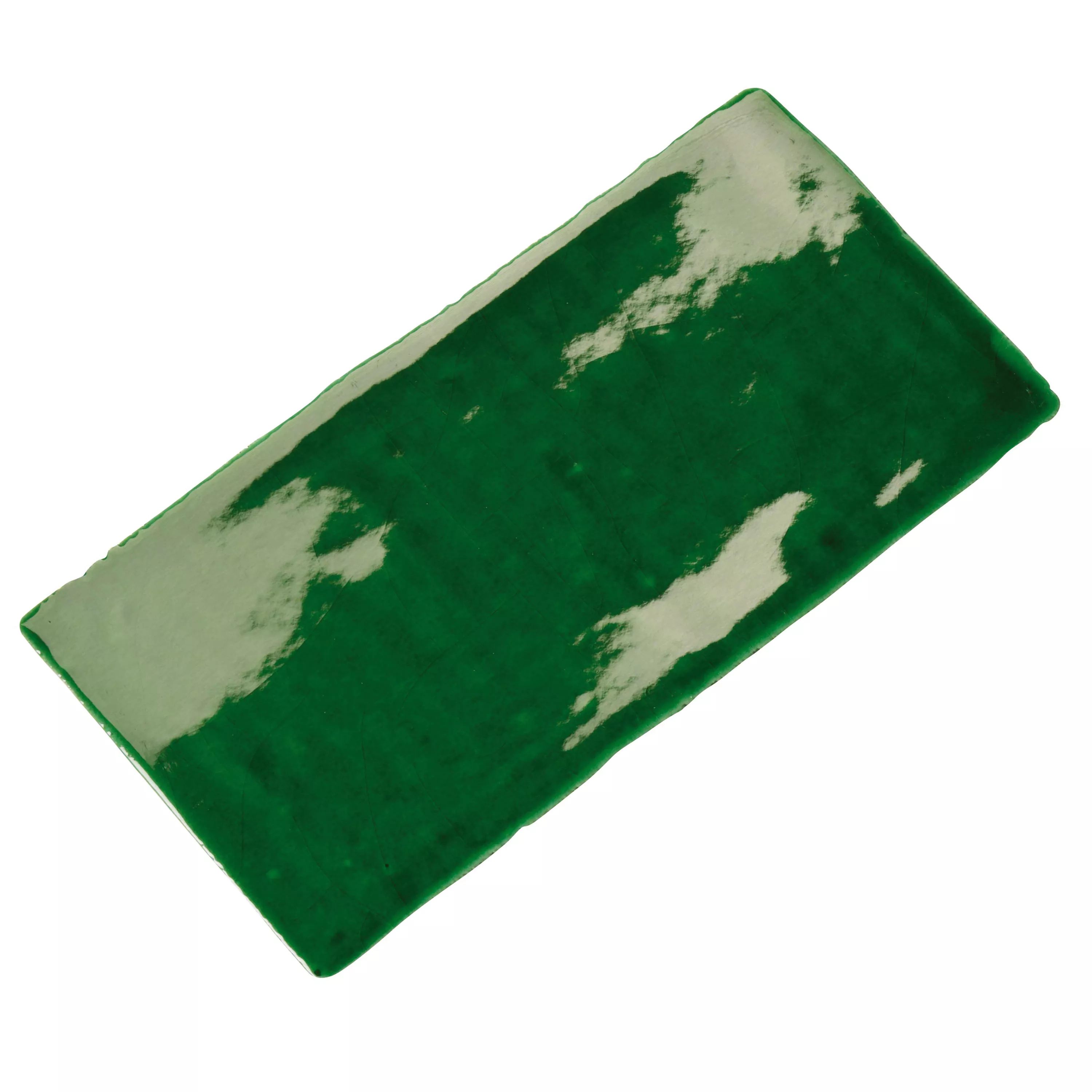 Zidne Pločica Algier Ručno Izrađen 7,5x15cm Smaragdno Zeleno