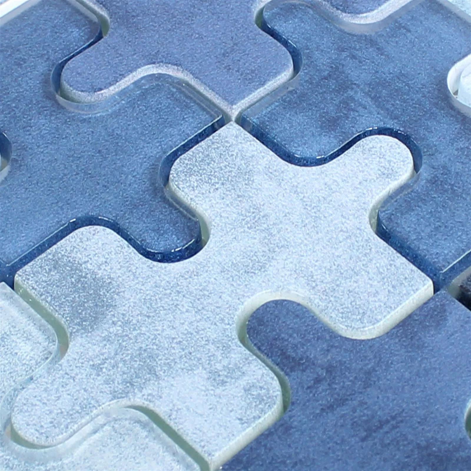 Stakleni Mozaik Pločice Puzzle Plava