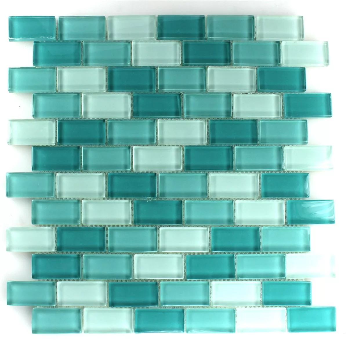 Mozaik Pločice Staklo Kristal Brick Zelena Mix