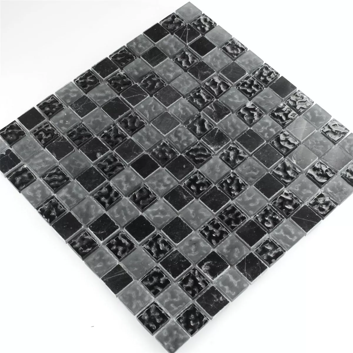 Mozaik Pločice Staklo Mramor Zambia Rebrast 23x23x8mm
