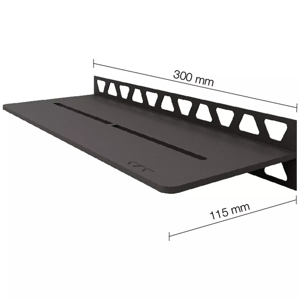 Polica za tuš zidna polica Schlüter pravokutnik 30x11,5cm čisti antracit