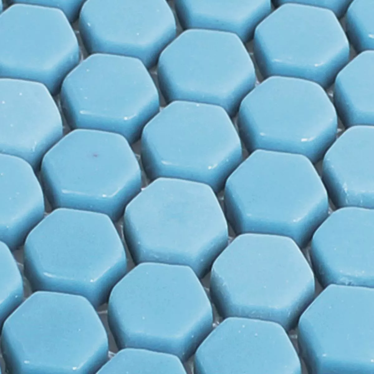 Uzorak Stakleni Mozaik Pločice Brockway Šesterokut Eco Plava